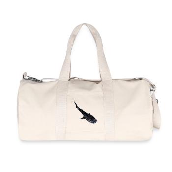 Walhai Leuchtende Silhouette - Recycelte Canvas-Sporttasche von Stanley/Stella - Naturweiß - Vorne