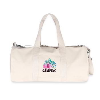 CAMPING CAMPINGSPLATZ PINGUINE - Recycled Canvas Sports Bag by Stanley/Stella - natural - Front