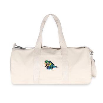 Animal Lover, Zoo, Pet, Tropical, Parrot, Bird - Recycled Canvas Sports Bag by Stanley/Stella - natural - Front