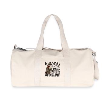 Guinea Pig Mom - Saying for Guineapig Lovers - Recycled Canvas Sports Bag by Stanley/Stella - natural - Front
