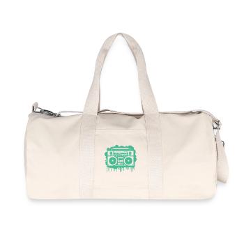 Boom Box cyan (transparent) - Sac de sport en toile recyclée Stanley/Stella - blanc naturel - Devant