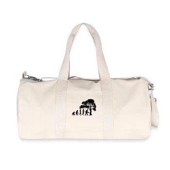 Lumberjack Tree Evolution Saw Sawdust - Recycled Canvas Sports Bag by Stanley/Stella - natural - Front