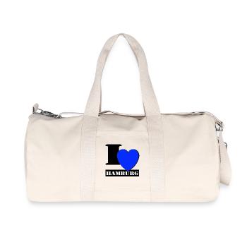 Hambourg , Tradition , Football ,i hard Hambourg (25) - Sac de sport en toile recyclée Stanley/Stella - blanc naturel - Devant