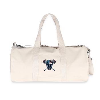 Casque de sport Lacrosse USA Flag - Sac de sport en toile recyclée Stanley/Stella - blanc naturel - Devant