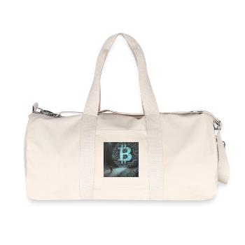 Art mural futuriste Bitcoin - Sac de sport en toile recyclée Stanley/Stella - blanc naturel - Devant