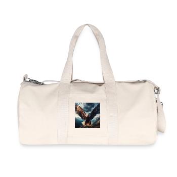 Majestätischer Adler - Recycelte Canvas-Sporttasche von Stanley/Stella - Naturweiß - Vorne