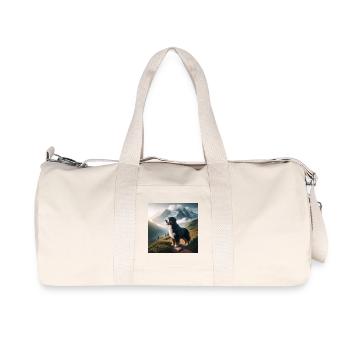 Berner Sennenhund - Recycelte Canvas-Sporttasche von Stanley/Stella - Naturweiß - Vorne