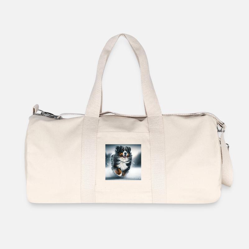 Berner Sennenhund - Recycelte Canvas-Sporttasche von Stanley/Stella - Naturweiß
