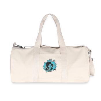 Abstrakte Frauenporträt Kunstdesign - Recycelte Canvas-Sporttasche von Stanley/Stella - Naturweiß - Vorne