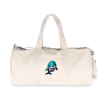 Delphin Mädchen - Recycelte Canvas-Sporttasche von Stanley/Stella - Naturweiß - Vorne