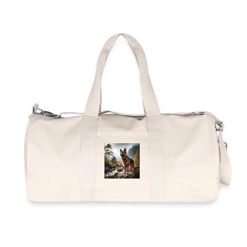 Art du berger allemand - Sac de sport en toile recyclée Stanley/Stella - blanc naturel - Devant