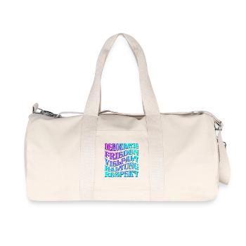 POLITIK HALTUNG - DEMOKRATIE WÄHLEN GEHEN - Recycelte Canvas-Sporttasche von Stanley/Stella - Naturweiß - Vorne