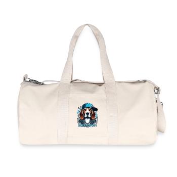 Beagle Gangsta Que se passe-t-il ? Cadeau de chien - Sac de sport en toile recyclée Stanley/Stella - blanc naturel - Devant