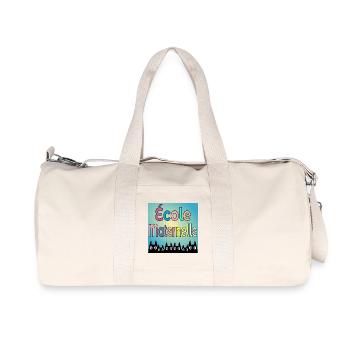 École Maternelle CHATS - Sac de sport en toile recyclée Stanley/Stella - blanc naturel - Devant