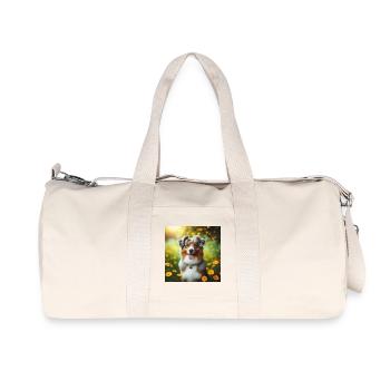 Berger australien - Sac de sport en toile recyclée Stanley/Stella - blanc naturel - Devant