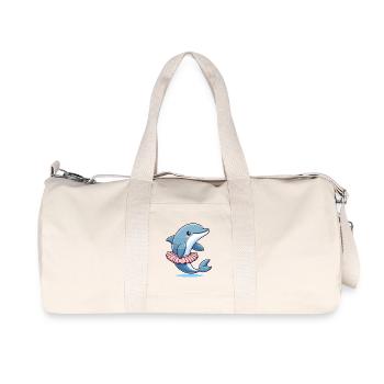 Ballett-Delfin: Anmutige Wellen - Recycelte Canvas-Sporttasche von Stanley/Stella - Naturweiß - Vorne