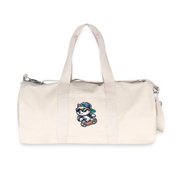 Corgi Boarder: The Skating Sidekick - Recycled Canvas Sports Bag by Stanley/Stella - natural - Front