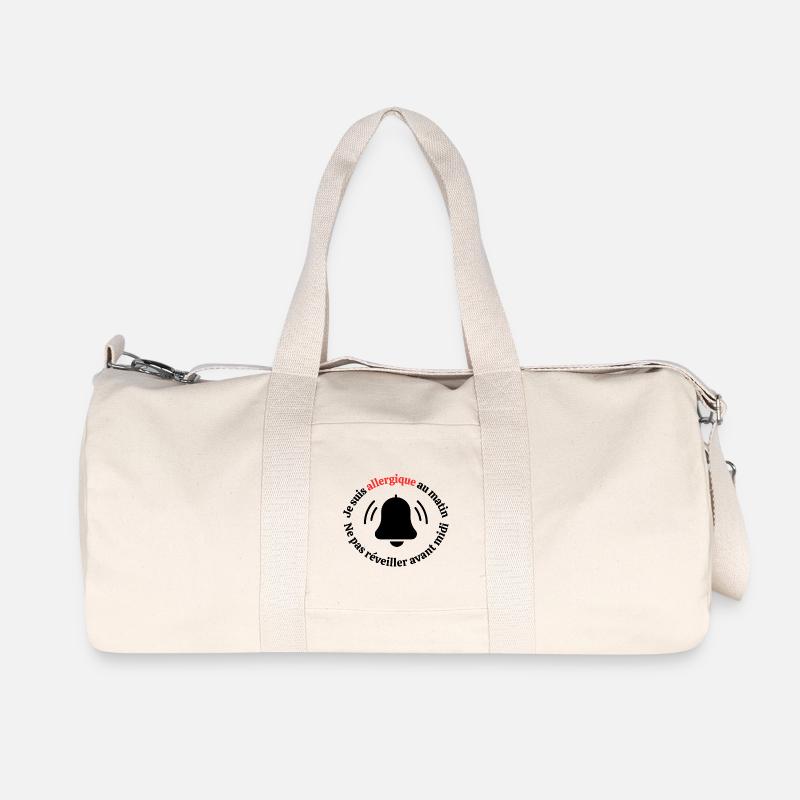 Ich reagiere allergisch auf den Morgen! - Recycelte Canvas-Sporttasche von Stanley/Stella - Naturweiß