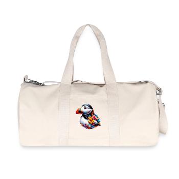 Papageitaucher - Recycelte Canvas-Sporttasche von Stanley/Stella - Naturweiß - Vorne