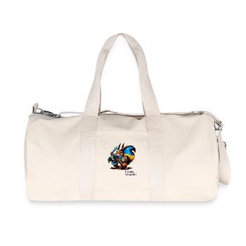 Cool Ukraine Fighter Squirrel - Recycled Canvas Sports Bag by Stanley/Stella - natural - Front