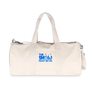 Schnee Statement Wintersport Schifahren Winter - Recycelte Canvas-Sporttasche von Stanley/Stella - Naturweiß - Vorne