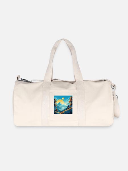 Zwei Sonnen - Recycelte Canvas-Sporttasche von Stanley/Stella - Naturweiß