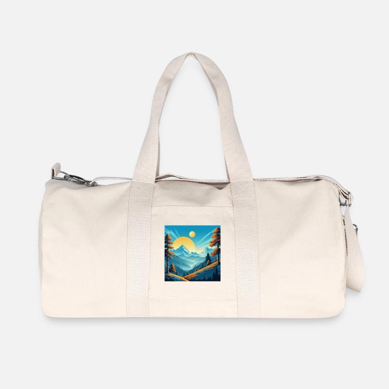 Zwei Sonnen - Recycelte Canvas-Sporttasche von Stanley/Stella - Naturweiß