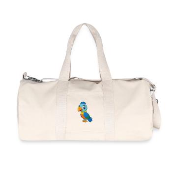 Parrot Cute Mascot Cartoon Character Kawaii - Recycled Canvas Sports Bag by Stanley/Stella - natural - Front