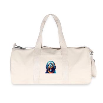 Bergamasker Hunderasse Bunte Karikatur Kawaii - Recycelte Canvas-Sporttasche von Stanley/Stella - Naturweiß - Vorne