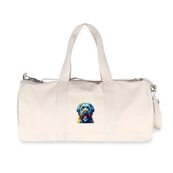 Bouvier des Flandres Race de chien Dessin animé Kawaii - Sac de sport en toile recyclée Stanley/Stella - blanc naturel - Devant