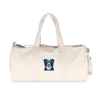 Drentsche Patrijshond Dog Breed Cartoon Kawaii - Recycled Canvas Sports Bag by Stanley/Stella - natural - Front
