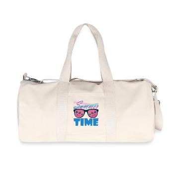 Sommerzeit Palmen-Sonnenbrille - Recycelte Canvas-Sporttasche von Stanley/Stella - Naturweiß - Vorne