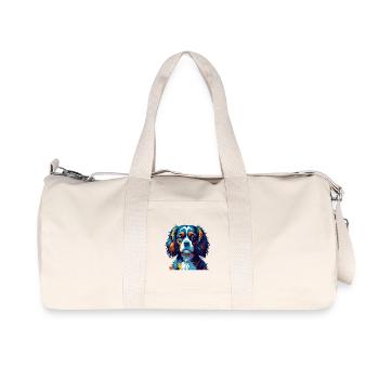Anglais Jouet Épagneul Chien Race Dessin Animé Kawaii - Sac de sport en toile recyclée Stanley/Stella - blanc naturel - Devant