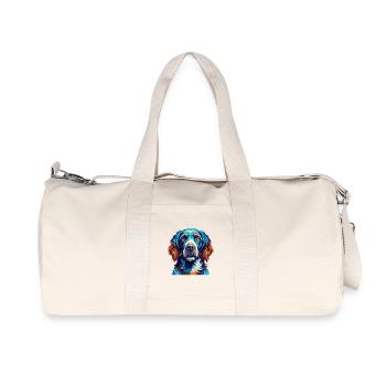 Deutsch Langhaar Vorstehhund Rasse Karikatur Kawaii - Recycelte Canvas-Sporttasche von Stanley/Stella - Naturweiß - Vorne