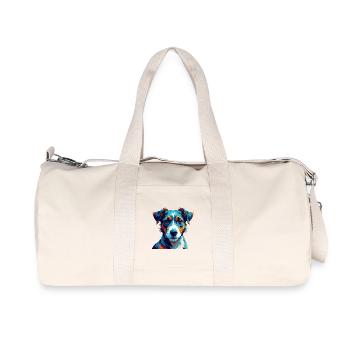 Jack Russell Terrier Hunderasse Karikatur Kawaii - Recycelte Canvas-Sporttasche von Stanley/Stella - Naturweiß - Vorne