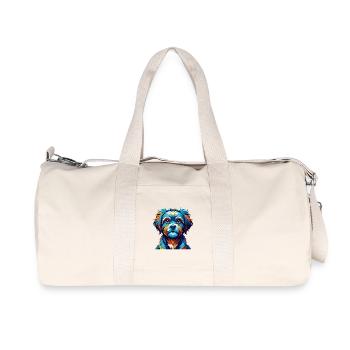 Lowchen Petit Lion Chien Race Dessin Animé Kawaii - Sac de sport en toile recyclée Stanley/Stella - blanc naturel - Devant