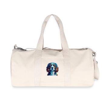 Pont Audemer Epagneul Chien Race Dessin Animé Kawaii - Sac de sport en toile recyclée Stanley/Stella - blanc naturel - Devant