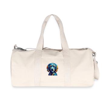 Caniche Chien Race Coloré Dessin Animé Kawaii - Sac de sport en toile recyclée Stanley/Stella - blanc naturel - Devant