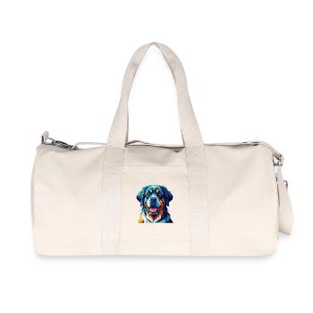 Dogue espagnol chien race coloré dessin animé Kawaii - Sac de sport en toile recyclée Stanley/Stella - blanc naturel - Devant