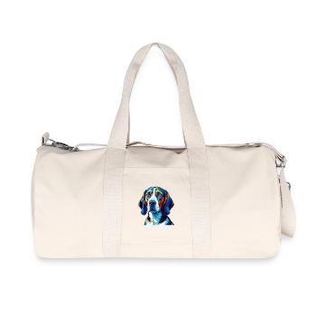 Treeing Walker Coonhound Dog Breed Cartoon Kawaii - Recycled Canvas Sports Bag by Stanley/Stella - natural - Front