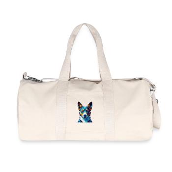 Basenji Hunderasse Bunte Karikatur Kawaii - Recycelte Canvas-Sporttasche von Stanley/Stella - Naturweiß - Vorne