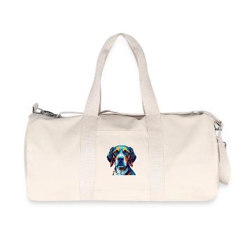 Burgos Pointer Hund Rasse Bunt Karikatur Kawaii - Recycelte Canvas-Sporttasche von Stanley/Stella - Naturweiß - Vorne