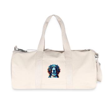 Épagneul allemand Chien race Dessin animé coloré Kawaii - Sac de sport en toile recyclée Stanley/Stella - blanc naturel - Devant
