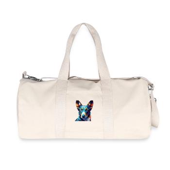 Ibizan Hound Chien Race Coloré Dessin Animé Kawaii - Sac de sport en toile recyclée Stanley/Stella - blanc naturel - Devant
