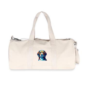 Kerry Beagle Hunderasse Bunte Karikatur Kawaii - Recycelte Canvas-Sporttasche von Stanley/Stella - Naturweiß - Vorne
