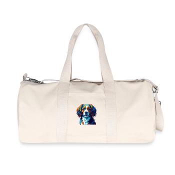Kooikerhondje race de chien coloré dessin animé Kawaii - Sac de sport en toile recyclée Stanley/Stella - blanc naturel - Devant