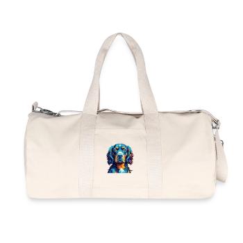 Gordon Setter Chien Race Coloré Dessin animé Kawaii - Sac de sport en toile recyclée Stanley/Stella - blanc naturel - Devant