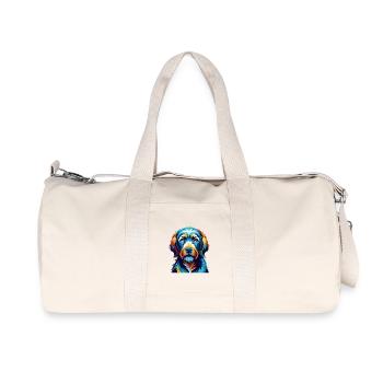 Griffon Fauve De Bretagne Dog Breed Cartoon Kawaii - Recycled Canvas Sports Bag by Stanley/Stella - natural - Front