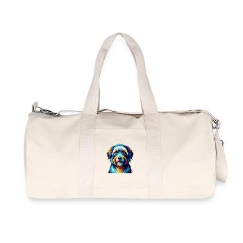Pyrenäen-Schäferhund-Rasse Bunte Karikatur Kawaii - Recycelte Canvas-Sporttasche von Stanley/Stella - Naturweiß - Vorne