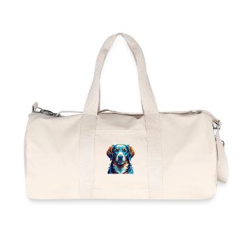 Retriever Hund Rasse Bunt Karikatur Kawaii - Recycelte Canvas-Sporttasche von Stanley/Stella - Naturweiß - Vorne